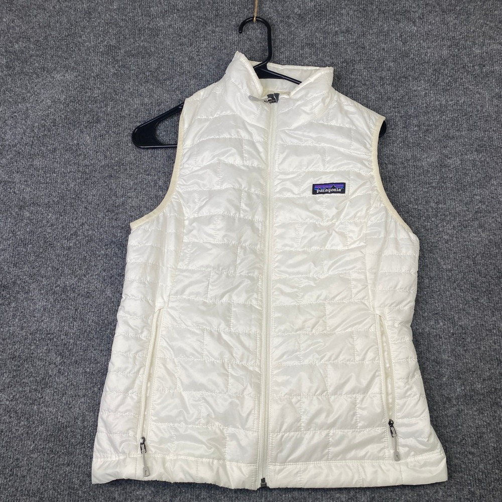 Patagonia Nano Puff Vest Womens Small Birch White Puffy Insulated 84247